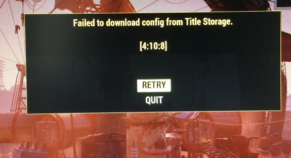 fallout 76 failed to download config from title storage