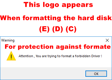 Protect the computer from accidentally formatting the hard disk (E) (D)