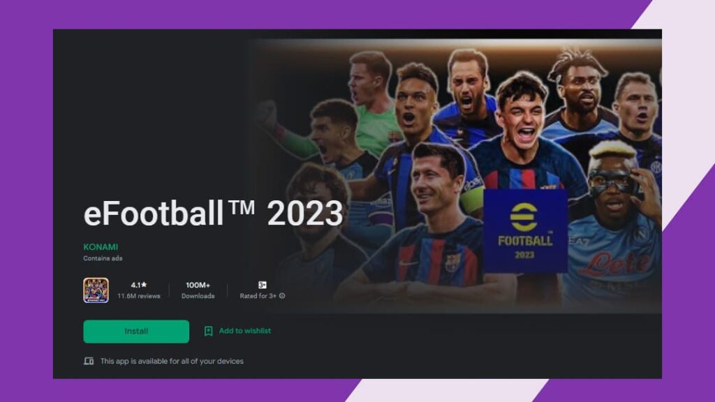 eFootball 2023 Mobile requirements
